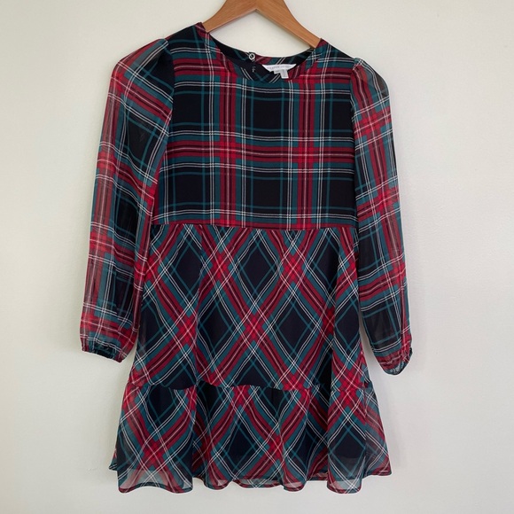 NWT Draper James Mommy Matching Holiday Dress Green Red M 7/8 Long Sleeve - Picture 2 of 8